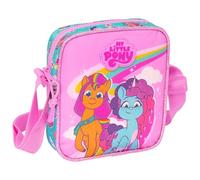 safta MY LITTLE PONY MAGIC - Petit sac à bandoulière pour enfant, idéal pour les enfants de 5 à 14 ans, confortable et polyvalent, qualité et résistance, 16 x 4 x 18 cm, rose/turquoise,