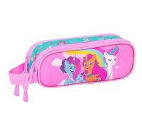 safta My Little Pony Magic Trousse Double pour Enfant, idéale pour Les Enfants d'âge Scolaire, Confortable et Polyvalente, qualité et résistance, 21 x 6 x 8 cm, Rose/Turquoise, Rose/Turquoise,
