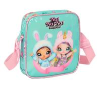 Safta NANANA BUNNY - Petit sac à bandoulière pour enfant, idéal pour les enfants de 5 à 14 ans, confortable et polyvalent, qualité et résistance, 16 x 4 x 18 cm, Turquoise/rose, M, Décontracté