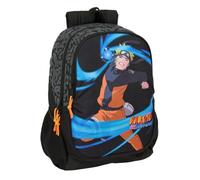 safta NARUTO - Sac à dos scolaire pour enfants, idéal pour les enfants de différents âges, confortable et polyvalent, qualité et résistance, 32 x 16 x 44 cm, Noir, M, Décontracté