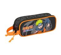 safta Naruto Trousse Double pour Enfant, idéale pour Les Enfants d'âge Scolaire, Confortable et Polyvalente, qualité et résistance, 21 x 6 x 8 cm