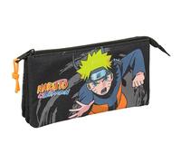 safta Naruto Trousse Triple pour Enfant, idéale pour Les Enfants d'âge Scolaire, Confortable et Polyvalente, qualité et résistance, 22 x 3 x 12 cm
