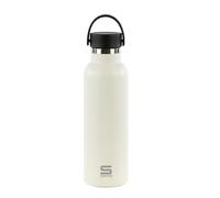 SAFTA NATA - Bouteille isotherme, bouteille d'eau, acier inoxydable, double isolation, 12h de boisson chaude et 24h de boisson froide, 7,3 x 25 cm, 600 ml, Crème, M, Décontracté