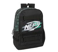 safta NERF GAME - Sac à dos d'école, adaptable au chariot, idéal pour les enfants de différents âges, confortable et polyvalent, qualité et résistance, 31 x 17 x 44 cm, Noir, M, Décontracté