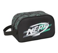 Safta Nerf Game - Trousse Scolaire Moyenne avec poignée, Trousse pour Enfant, Adaptable au Chariot, Nettoyage Facile, Confortable et Polyvalent, qualité et résistance, 26 x 12 x 15 cm, Noir, M,