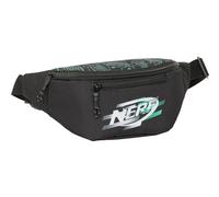 Safta NERF GAME - Sac banane avec poche extérieure, idéal pour jeunes et enfants de différents âges, confortable et polyvalent, qualité et résistance, 23 x 9 x 12 cm, Noir, M, Décontracté
