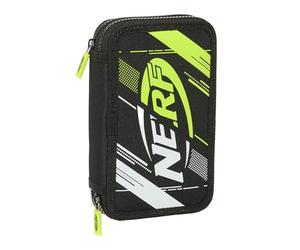 Safta Nerf Get Ready - Trousse Scolaire pour Enfant, avec 28 Outils Inclus, Pratique et Polyvalente, qualité et résistance, 12,5 x 4 x 19,5 cm, Noir, Noir, Estándar, Décontracté