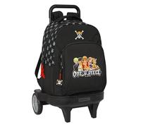 Safta One Piece - Grand sac à dos à roulettes, compact évolution, amovible, idéal pour les enfants de différents âges, confortable et polyvalent, qualité et résistance, 33 x 22 x 45 cm, couleur noire,