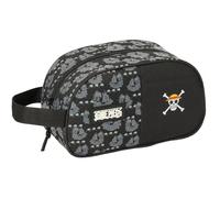 Safta One Piece Pirates - Trousse Scolaire Moyenne avec poignée, Trousse pour Enfant, Adaptable au Chariot, Facile à Nettoyer, Confortable et Polyvalent, qualité et résistance, 26 x 12 x 15 cm, Noir,