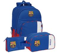 Safta | Pack 3 pièces F.C.Barcelone 2ème équipe sac à dos, trousse et trousse de toilette F.C.Barcelone - Sac à dos, trousse et trousse de toilette design unique et licence officielle F.C.BARCELONA,