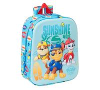 Safta – Sac à dos Paw Patrol 3D – Adaptable chariot, nettoyage facile – Bleu 22x10x27 cm