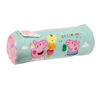 Safta Peppa Pig Ice Cream Trousse Ronde pour Enfants de 5 à 14 Ans, Confortable et Polyvalente, qualité et résistance, 20 x 7 cm, Rose Clair/Vert Menthe, Rose Clair/Vert Menthe, Estándar, Décontracté