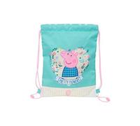 Sac à dos avec lanières Peppa Pig Pretty flowers Jaune menthe 26 x 34 x 1 cm