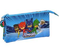 Safta Pjmasks Triple Trousse à crayons Bleu Homme Bleu One Size