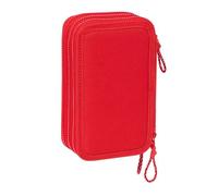 safta Atlético de Madrid - Trousse Scolaire avec 36 Outils Inclus, Trousse pour Enfant, idéale pour Les Enfants de 5 à 14 Ans, Confortable et Polyvalente, qualité et résistance, 12,5 x 5,5 x 19,5 cm,
