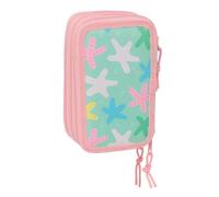 SAFTA Estrellas - Trousse scolaire avec 37 outils inclus, trousse pour enfant, idéale pour les enfants de 5 à 14 ans, confortable et polyvalente, qualité et résistance, 12,5 x 5,5 x 19,5 cm