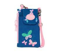 safta | Pochette téléphone avec Porte-Monnaie Blackfit8 Mariposas, Funda Colgante Para Móvil Hasta 6, 9″, Compartiment zippé pour Monnaie, Cordón Ajustable, Scolaire Enfant, Bleu et Rose