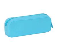 Benetton Spring Trousse carrée en Silicone, idéale pour Les Enfants d'âge Scolaire, Confortable et Polyvalente, qualité et résistance, 18,5 x 5,5 x 7,5 cm, Couleur Bleu Ciel, Bleu Ciel, Estándar,