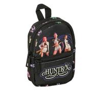 safta | Porte-Monnaie Mini Sac à Dos K-Pop Demon Hunters Noire, Mini Organiseur Scolaire Con Compartiment Principal et Poche Avant zippés, Dimensions 7x2,5x10 cm