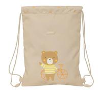 Safta PREESCOAR - Sac à dos plat pour enfant, facile à nettoyer, idéal pour les enfants de différents âges, confortable et polyvalent, qualité et résistance, 26 x 1 x 34 cm, couleur beige, beige,