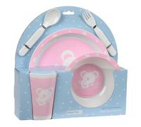 Safta PREESCOLAR KOALA - Set d'assiettes et couverts, Pack, assiette, couvert, bébé, initiation, repas, confortable et polyvalent, 26 x 9 x 26 cm, rose, M, Décontracté