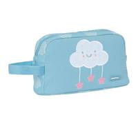 Safta PREESCOLAR NUBE - Porte-petit-déjeuner isotherme en tissu recyclable, qualité et résistance maximale, porte-repas, 21,5 x 6,5 x 12 cm, couleur bleu pastel, bleu pastel, Estándar, Décontracté