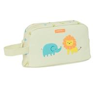 Safta PREESCOLAR SELVA - Porte-petit-déjeuner isotherme en tissu recyclable, qualité et résistance maximale, porte-repas, 21,5 x 6,5 x 12 cm, couleur blanc cassé