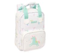 SAFTA PRESCOLAIRE UNICORNE - Sac à dos pour enfant, adaptable avec poignées, tissu recyclable, idéal pour les enfants de différents âges, confortable et polyvalent, qualité et résistance, 20 x 8 x 28