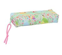 safta PRINCESAS Disney Bloom - Trousse rectangulaire pour Enfant, idéale pour Les Enfants d'âge Scolaire, Confortable et Polyvalente, qualité et résistance, 22 x 7 x 40 cm, Vert d'eau/Rose Clair, M,