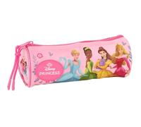 safta Princesses Disney - Trousse Ronde Scolaire, idéale pour Enfants de 5 à 14 Ans, Confortable et Polyvalente, qualité et résistance, 20 x 7 cm