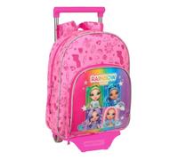 Safta Sac à Dos à Roulettes Trolley Rainbow High Shine