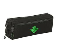 Real Betis BALOMPIÉ - Trousse Triple Petite, Trousse pour Enfant, idéale pour Les Enfants d'âge Scolaire, Confortable et Polyvalente, qualité et résistance, 22 x 6 x 8,5 cm