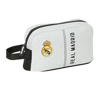 Safta Real Madrid 1ère équipe 24/25 - Porte-Petit-déjeuner Thermique, qualité et résistance maximale, Porte-Repas, 21,5 x 6,5 x 12 cm, Blanc/Gris, Blanc/Gris, Estándar, Décontracté