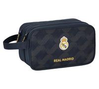 Safta Real Madrid 2e équipe 23/24 - Grande trousse scolaire pour enfant, adaptable au chariot, idéale pour les enfants de 5 à 14 ans, confortable et polyvalente, 26 x 12,5 x 15 cm, couleur bleu marine