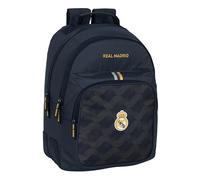 Safta Real Madrid 2e équipe 23/24 - Sac à dos scolaire pour enfants, idéal pour enfants de différents âges, confortable et polyvalent, qualité et résistance, 32 x 15 x 42 cm, couleur bleu marine, bleu