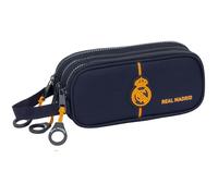Safta Real Madrid 2ème équipe 24/25 - Trousse Triple Fermeture éclair, idéale pour Enfants de 5 à 14 Ans, Confortable et Polyvalente, qualité et résistance, 21 x 7 x 8,5 cm, Bleu Marine, Bleu Marine,