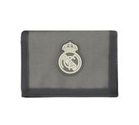 safta Real Madrid 3ème équipe 24/25 - Portefeuille avec tête, Porte-Monnaie, Confortable et Polyvalent, qualité et résistance, 12,5 x 9,5 cm, Gris, M, Décontracté
