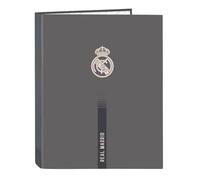 Safta Real Madrid 3ème équipe 24/25 Classeur avec feuilles 4 anneaux, idéal pour enfants de différents âges, confortable et polyvalent, qualité et résistance, 26,5 x 33 cm, gris, M, Décontracté