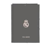 safta Real Madrid 3ème équipe 24/25 - Classeur folio avec 3 rabats, idéal pour les enfants de différents âges, confortable et polyvalent, qualité et résistance, 26 x 36,5 cm, gris, M, Décontracté
