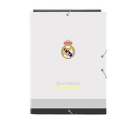 Safta Real Madrid EQUIPACIÓN 25/26 - Classeur Folio avec 3 rabats, idéal pour les enfants de différents âges, confortable et polyvalent, qualité et résistance, 26 x 36,5 cm, blanc, M, Décontracté
