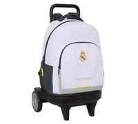 Safta Real Madrid EQUIPACIÓN 25/26 - Grand sac à dos à roulettes, compact évolution, amovible, idéal pour les enfants de différents âges, confortable et polyvalent, qualité et résistance, 33 x 22 x 45