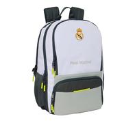 safta Real Madrid EQUIPACIÓN 25/26 - Sac à dos de padel, idéal pour différents âges, confortable et polyvalent, qualité et résistance, 30 x 17 x 42 cm, blanc, M, Décontracté
