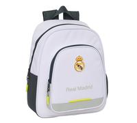 Safta Real Madrid EQUIPACIÓN 25/26 - Sac à dos pour enfants, idéal pour les enfants de différents âges, confortable et polyvalent, qualité et résistance, 28 x 10 x 34 mm, blanc, M, Décontracté