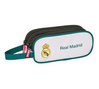 safta Real Madrid EQUIPACIÓN 26/27 - Trousse triple fermeture éclair, idéale pour les enfants de 5 à 14 ans, confortable et polyvalente, qualité et résistance, 21 x 7 x 8,5 cm