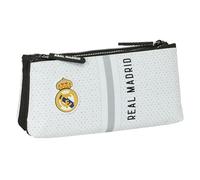 Real Madrid 1ère équipe 24/25 - Trousse Scolaire pour Enfant, avec Fermeture éclair Simple, idéale pour Les Enfants de différents âges, Confortable et Polyvalente, qualité et résistance, 22 x 8 x 10