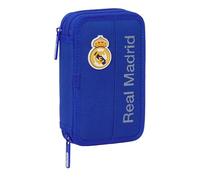safta Real Madrid - Trousse scolaire pour enfant, avec 29 outils inclus, pratique et polyvalente, qualité et résistance, 12,5 x 4 x 19,5 cm