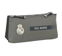Safta Real Madrid Trousse Scolaire pour Enfants de différents âges, Confortable et Polyvalente, qualité et résistance, 22 x 8 x 10 cm, Gris, M, Décontracté