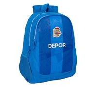 safta Real Sport de la Coruña - Sac à dos scolaire pour enfants, idéal pour les enfants de différents âges, confortable et polyvalent, qualité et résistance, 32 x 16 x 44 cm, couleur bleue, bleu,