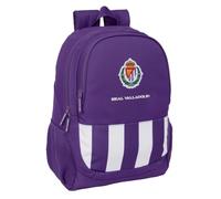 safta Real Valladolid - Sac à dos scolaire pour enfants, idéal pour les enfants de différents âges, confortable et polyvalent, qualité et résistance, 32 x 16 x 44 cm, Violet/Blanc, M, Décontracté