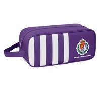 Safta Real Valladolid - Sac à Chaussures Moyen, Multifonction, Sac à Chaussures, Sport, extrascolaire, Football, Confortable et Polyvalent, 34 x 14 x 15 cm, Violet/Blanc, M, Décontracté
